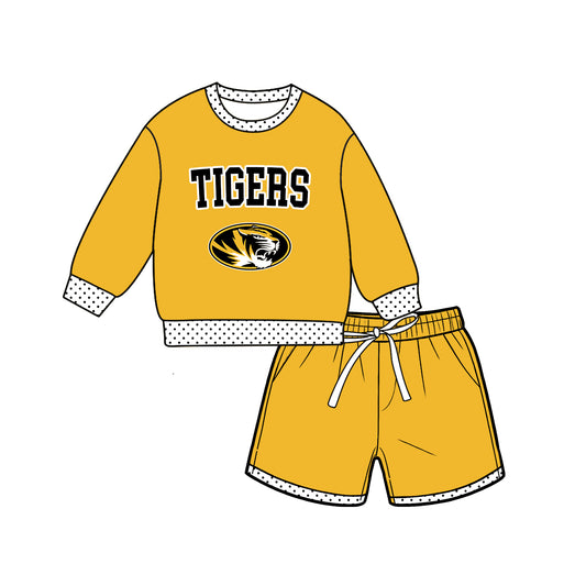 ( Moq 5 ) Baby Girls Kids Long Sleeves Shirt Shorts Team Set Clothes