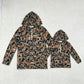 Sibling Baby Boys Adult Woman Brown Camo Zipper Hoodie Pockets Hunting Pullovers Shorts RTS