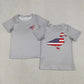 Baby Boy Short Sleeves Grey July 4th Ducks Tee T-Shirt Tops RTS
