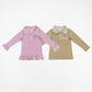 Baby Boy Girl Embroidery Pumpkins Sibling Zipper Pullover Shirt Fall Clothes RTS