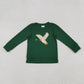 Sibling Boys Kids Long Sleeves Embroidery Dogs Ducks Deer Hunting Shirt Tops RTS