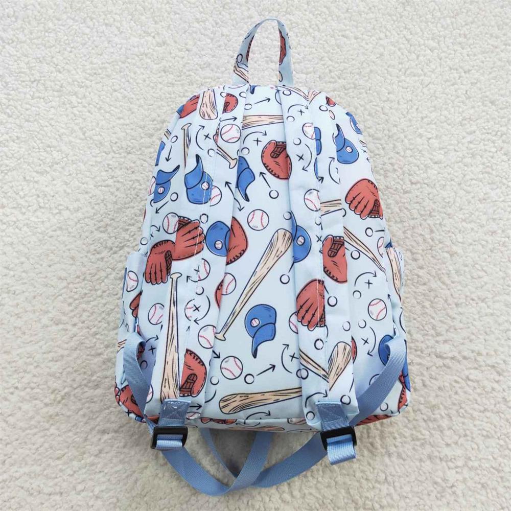 BA0075 Baby Kids Baseball Blue Bag Backpack