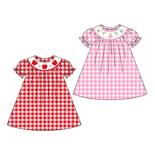 Baby Girl Apple Bows Birthday Sibling Dress ( Moq 5 Each Style ) 1.17