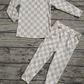 Baby Boy Long Sleeves Checkered Shirt Pocket Pants Pajamas Set