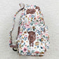 BA0007 Baby Kids Cow Floral Bag Backpack