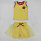 Baby Girl Flower Yellow Shirt Princess Skirt Clothes Set RTS
