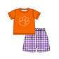 ( Moq 5 Each Style ) Baby Boys Girls Kids Purple Plaid Team Sibling Rompers Dress Sets