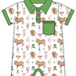 Baby Boy Girl Animals Sibling Matching Green Dress Romper Clothes Set ( Moq 5 Each style )