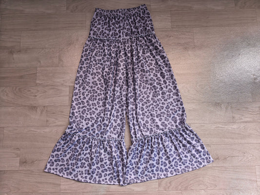 ( No moq ) Preorder Adult Women Black Camo Ruffle Pants Bottoms