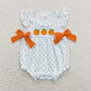 GSSO0451 Baby Girl Embroidery Peach Tunic Orange Cotton Shorts Set