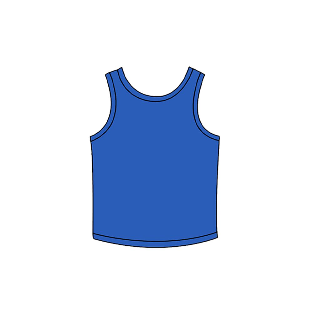 ( Moq 5 ) Preorder Baby Girls Kids Sleeveless Yoga Active Vest Dark Blue Tops