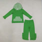 Sibling Baby Girls Kids Long Sleeves Checked Pockets Hoodie Shirts Pants Sets Cotton Clothes RTS