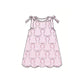 ( Moq 5 ) Preorder Baby Girls Kids Sleeveless Pink Bows Leopard Knee Length Dress