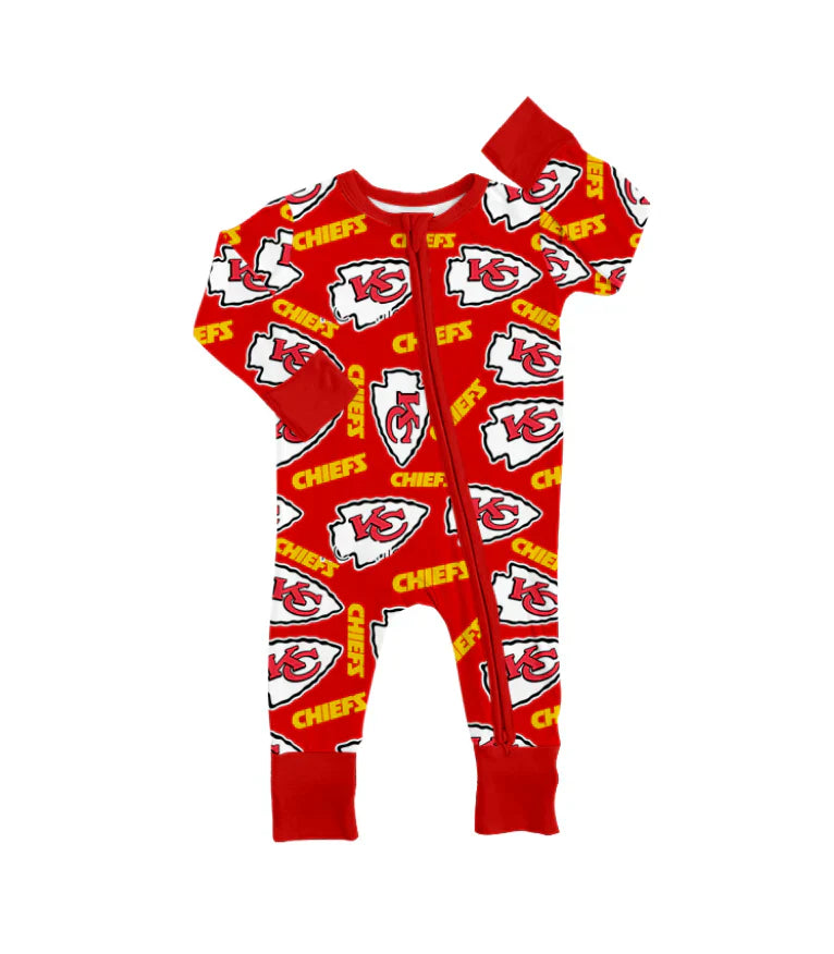Baby Boy Long Sleeves Team KC Sleeper Zipper Romper ( Moq 5 )