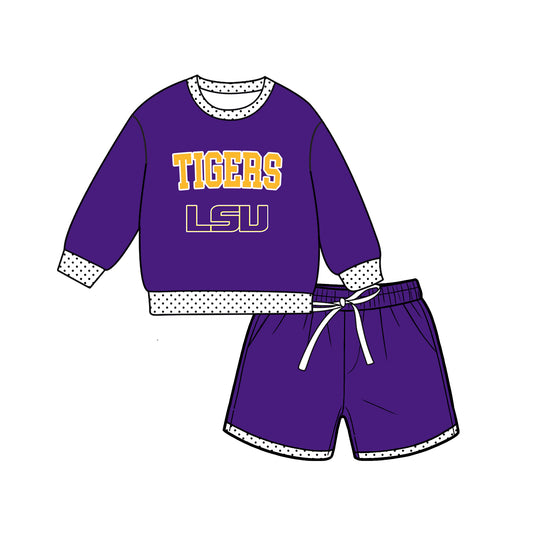 ( Moq 5 ) Baby Girls Kids Long Sleeves Shirt Shorts Team Set Clothes