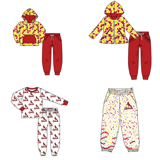 ( Moq 5 each style ) Baby Boy Girl  Team Cheer Sibling Shirt Eagles Bows Jumpsuit Dress Set 8.9