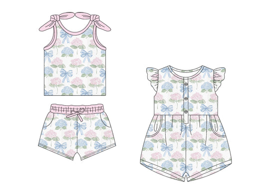 Baby Girl Flower Bows Sibling Jumpsuit Set ( Moq 5 Each Style ) 1.18