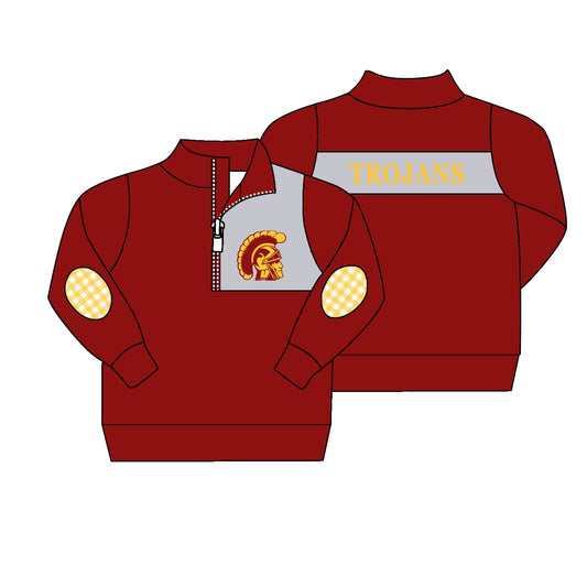 Baby Boy Football Team Long Sleeves Red Top