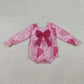 Sibling Baby Girl Kids Long Sleeves Cakes Tree Christmas Pink Bow Romper Dress RTS