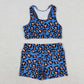 Baby Girl Racer Crop Tops Shorts Leopard Set