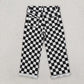 Baby Kids Black Checkered Denim Jeans