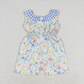 Baby Girl Flower Sleeveless Sibling Romper Dress Jumpsuit Set