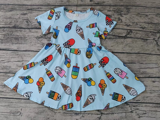 Moq 5 Baby Girl Short Sleeves Popsicle Dress