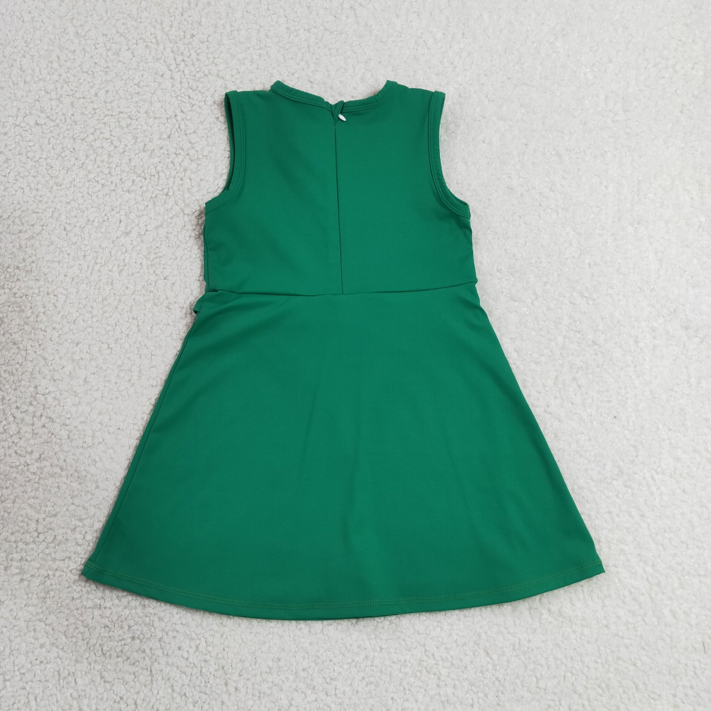 Baby Girls Kids Green Sleeveless Ruffle Yoga Shorts Knee Length Dress RTS