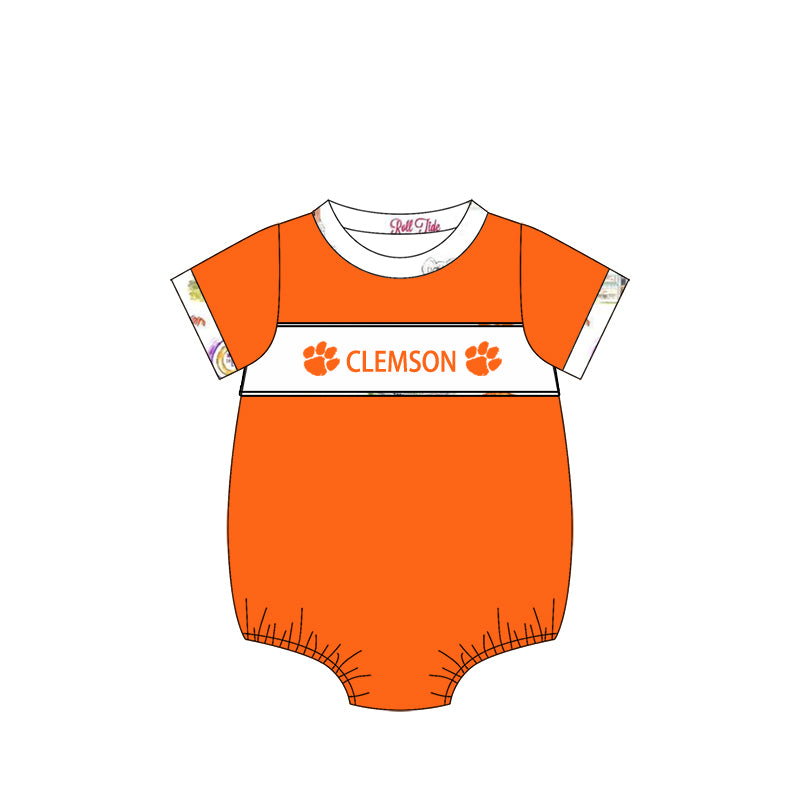 Baby Boy Short Sleeves Team Yellow Bubble Romper (Moq 5 )
