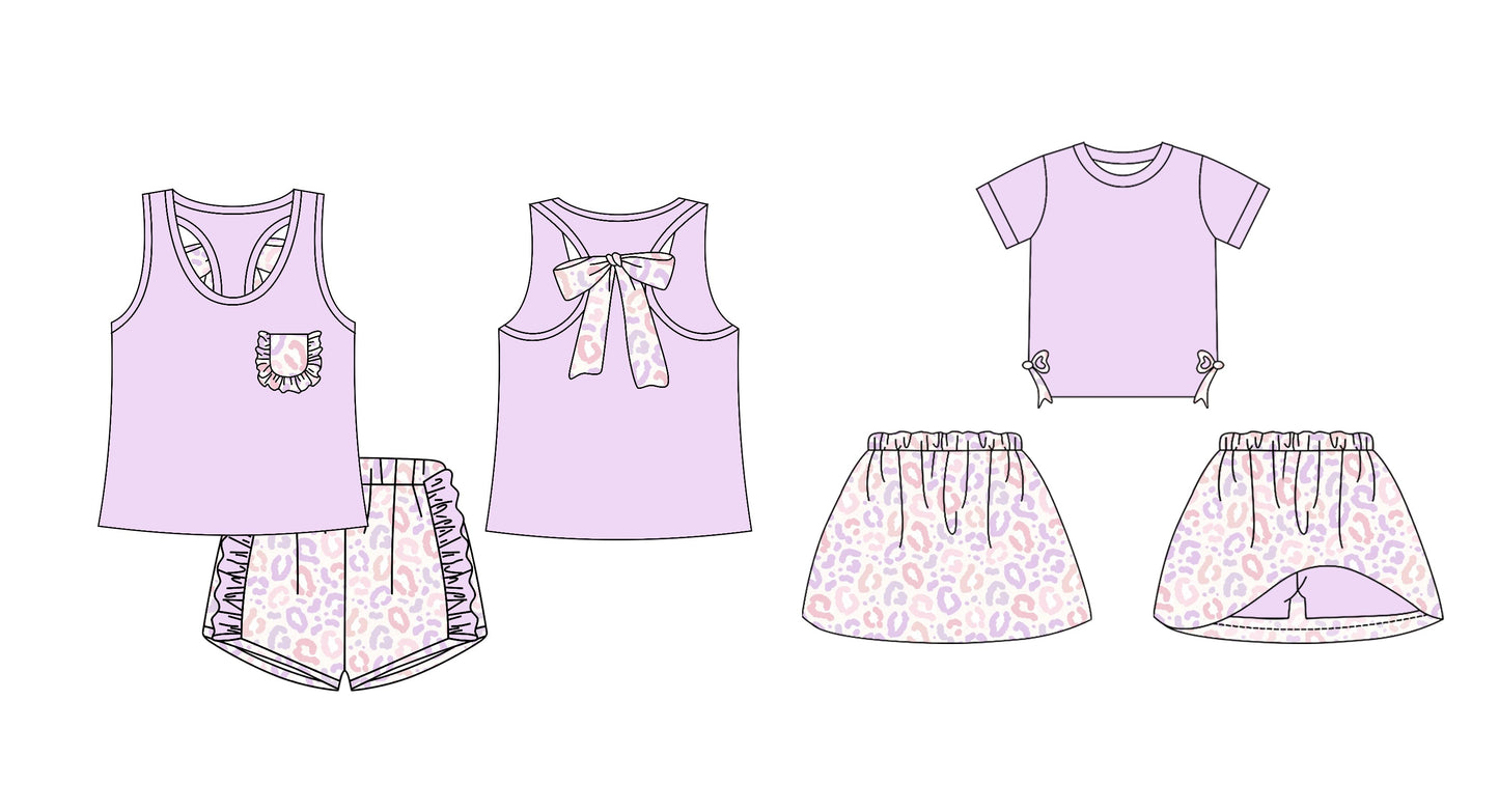 Baby Girl Sleeveless Bows Leopard Sibling Set ( Moq 5 Each Design ) 12.13