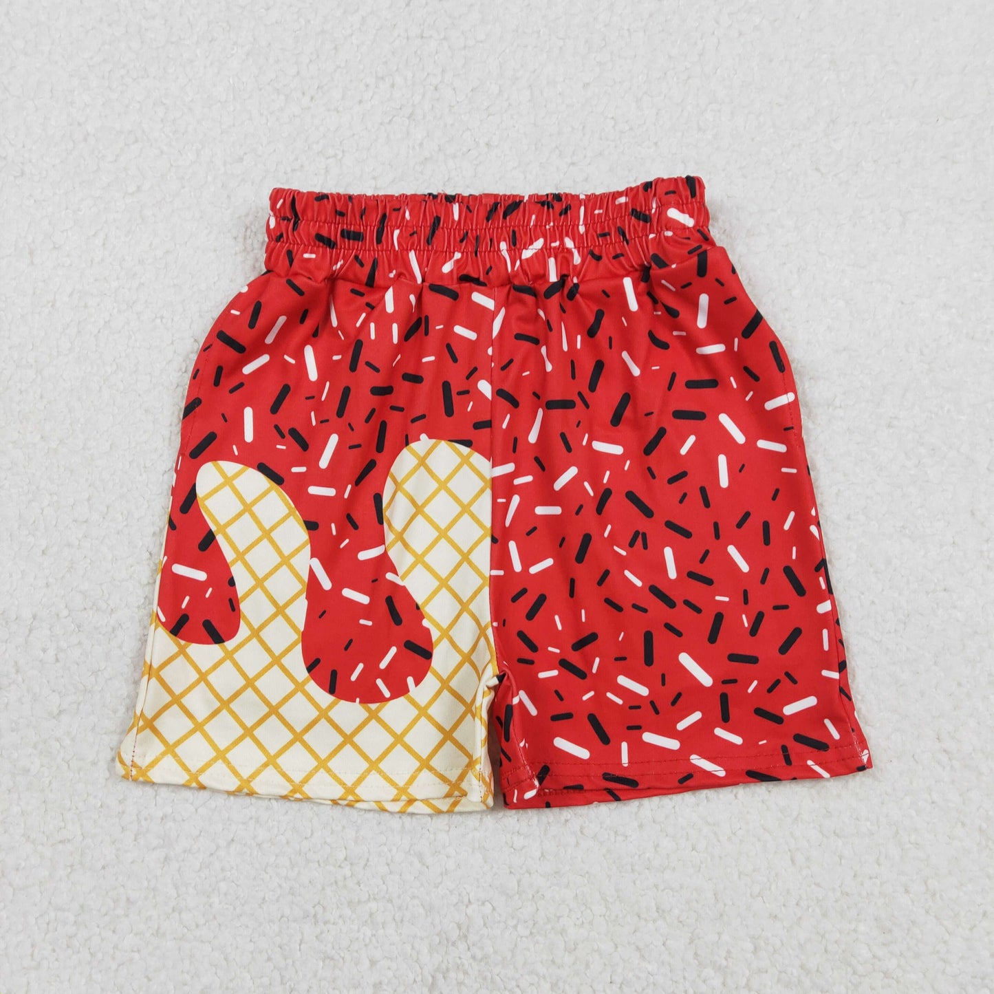 Baby Boys Kids Red Drips Sprinkles Summer Shorts Bottom RTS