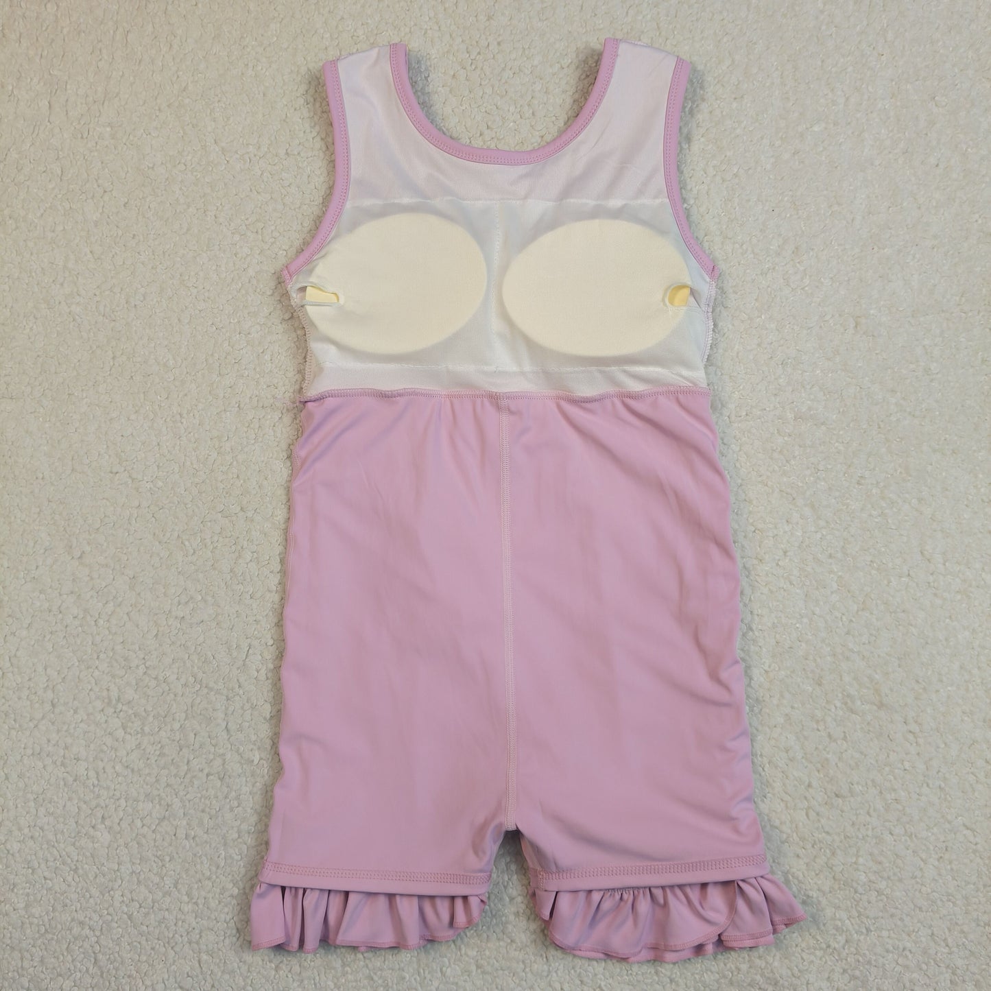 Baby Girls Sleeveless Ruffle Knee Length Yoga Pink Dress with Shorts RTS