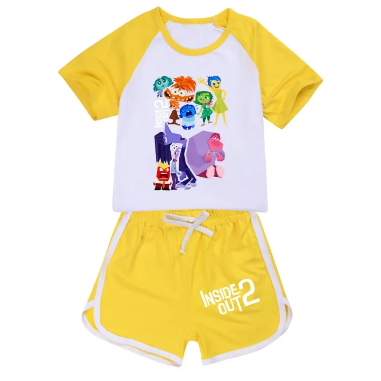 Baby Girl Short Sleeves Shirt Yellow Shorts Movie Set