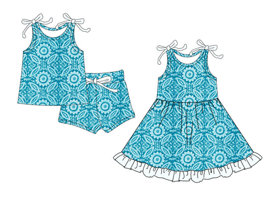Baby Girl Straps Flower Sibling Dress Set ( Moq 5 Each Style ) 4.1