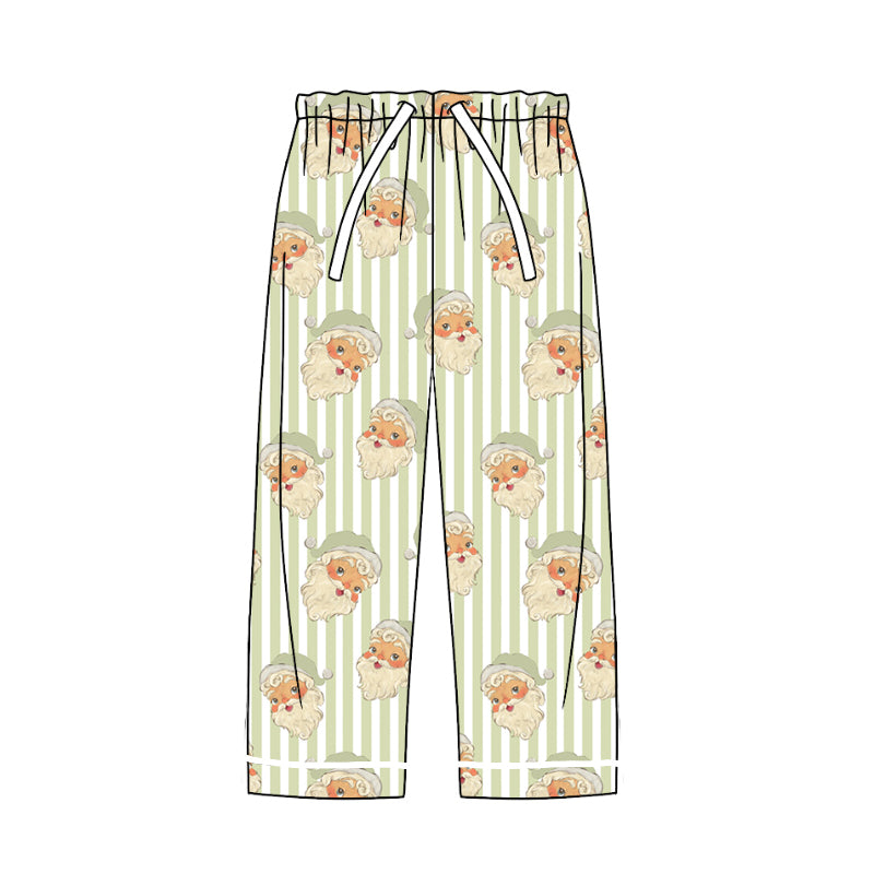 Adult Men Christmas Santa Green Stripes Pants