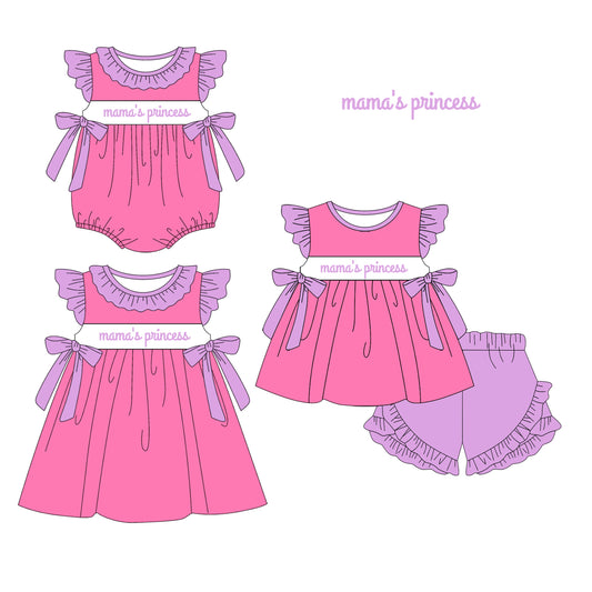 Baby Girl Mama's Princess Sibling Romper Dress Set ( Moq 5 Each Style ) 1.14