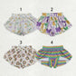 Sibling Baby Girls Kids Mardi Gras Bows Stripes Donuts Yoga Active Shorts Bottoms RTS