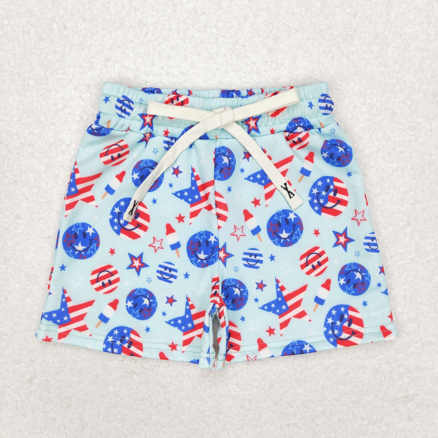 Baby Boy Girl July 4th Smile Sibling Trunks Swimsuit