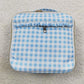 BA0089 Baby Boy Back To School Lunch Box Blue Plaid Bag