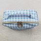 BA0089 Baby Boy Back To School Lunch Box Blue Plaid Bag