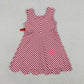 Baby Girls Toddler Sleeveless Red Plaid Yoga Active Knee Length Scallop Dress RTS