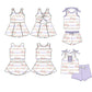Baby Girl Purple Bows Flower Sibling Dress Set ( Moq 5 Each Style ) 3.5