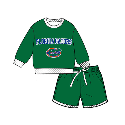( Moq 5 ) Baby Girls Kids Long Sleeves Shirt Shorts Team Set Clothes