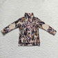 GT0313 Baby Girl Long Sleeves Dog Camo Zipper Hunting Pullover