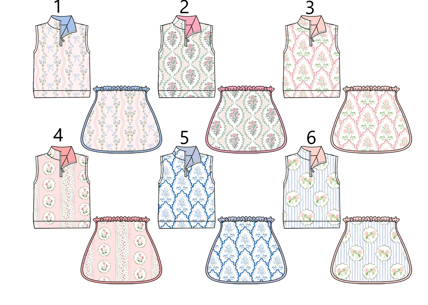 Baby Girl Flower Sibling Shorts Skirt Skort Set ( Moq 5 Each Style ) 1.21