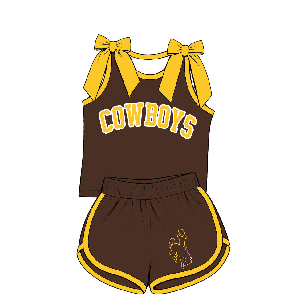( Moq 5 ) Sibling Baby Girls Kids Sleeveless Bows Shirt Shorts Team Set Clothes