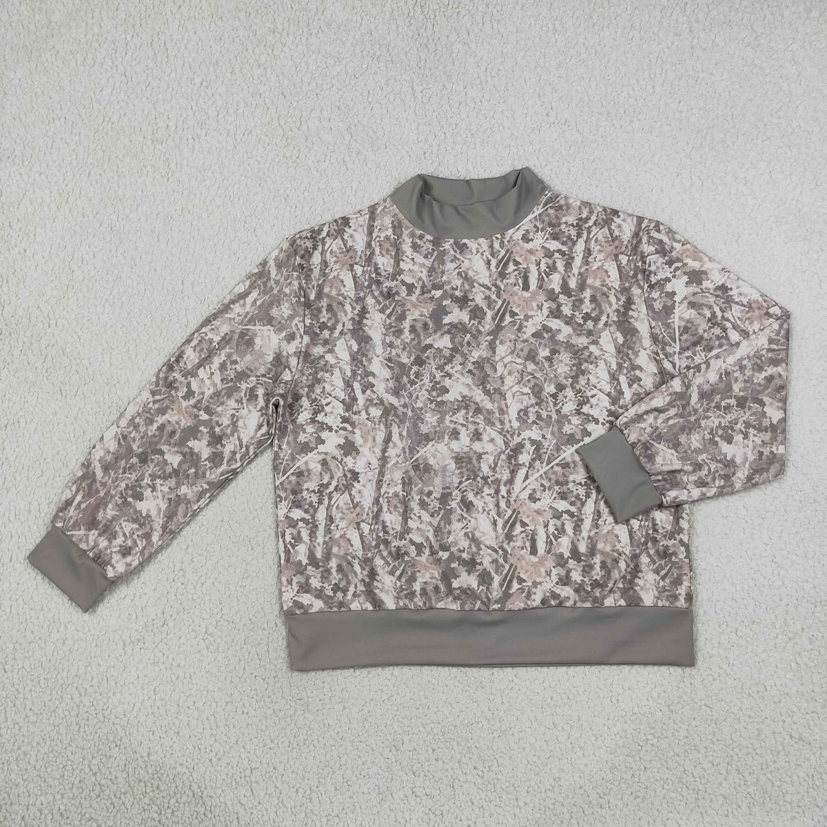 Adult Women Green Long Sleeves Shirt Tops Camo Pullover Yoga Active Clothes RTS