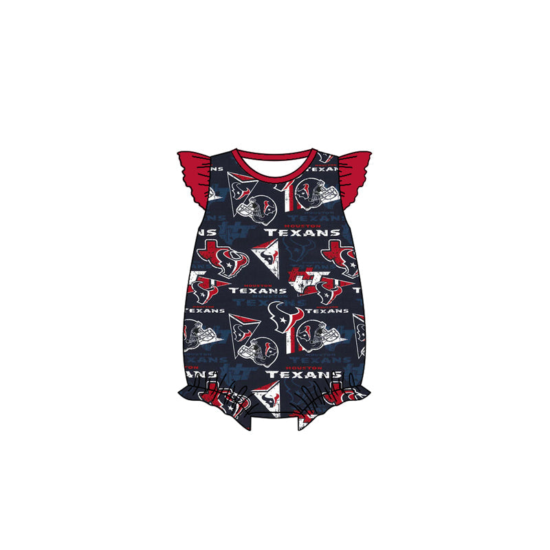 Baby Girl Infant Short Sleeves Cow Team Bubble Romper Moq 5