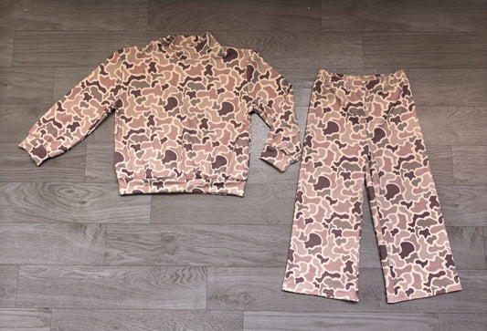 ( No moq ) Preorder Baby Girls Kids Long Sleeves Pullover Shirt Camo Pants Set Yoga Active Clothes