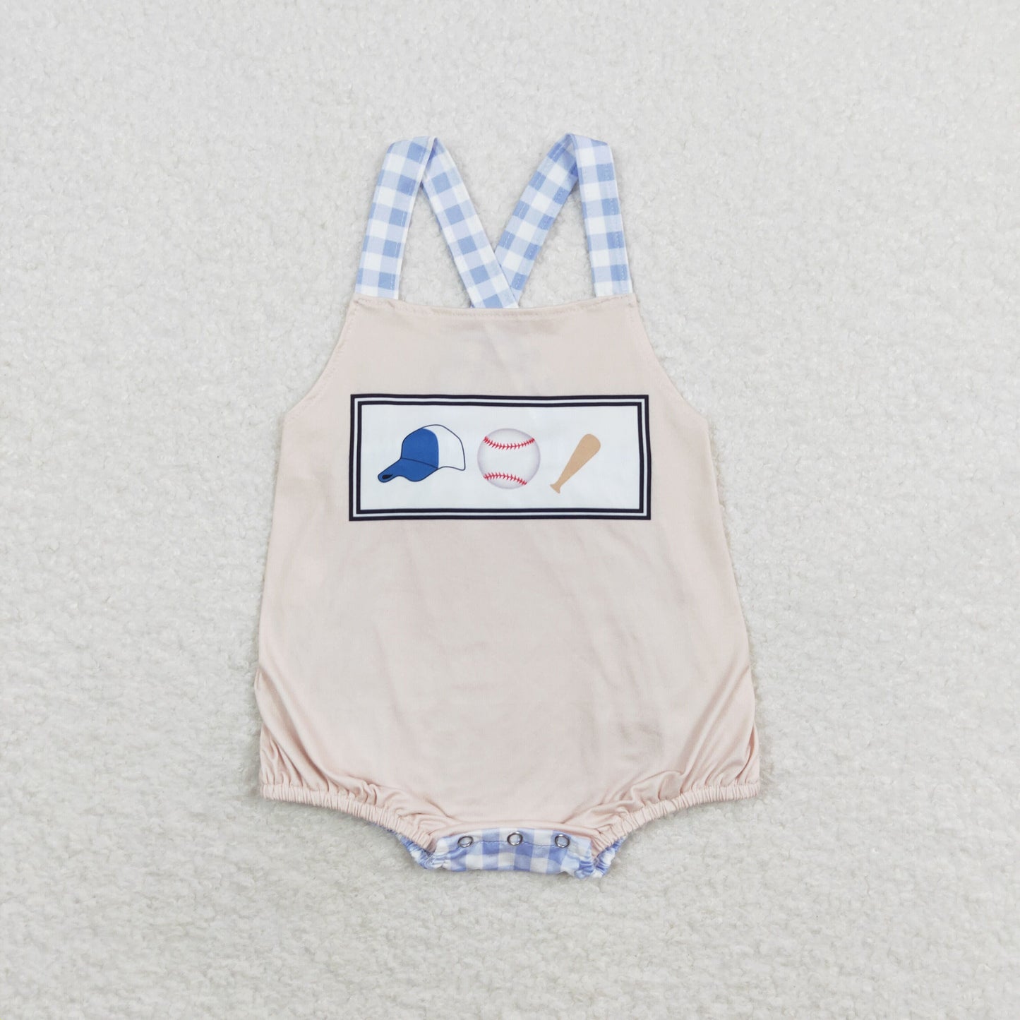 Baby Boy Baseball Summer Bubble One Piece Romper